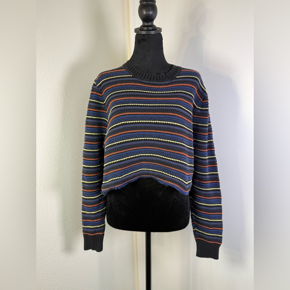Original Use Navy Striped Women's Sweater